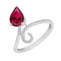 Zásnubný prsteň s rubínom a diamantmi Rhodope