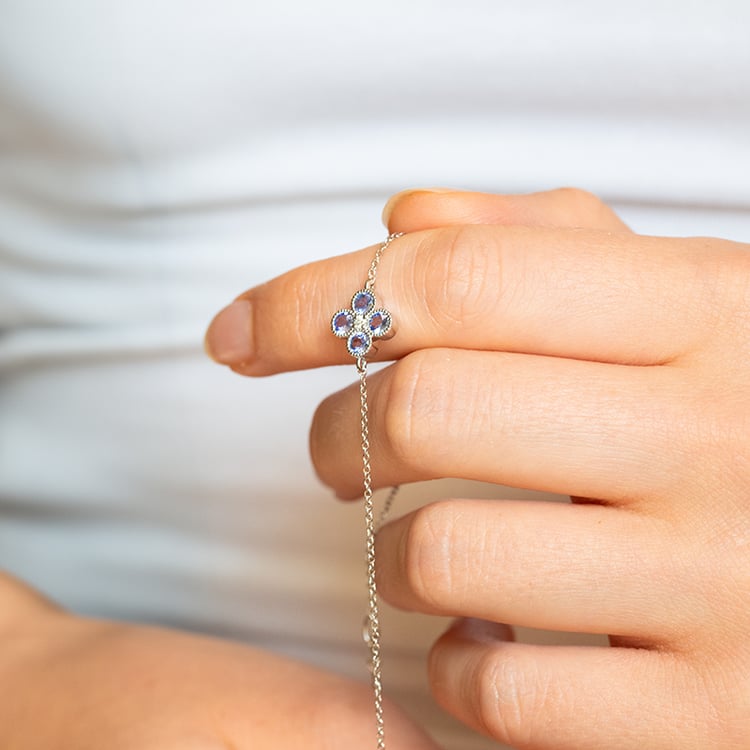 Tanzanitový náramok s diamantom Reith 144357