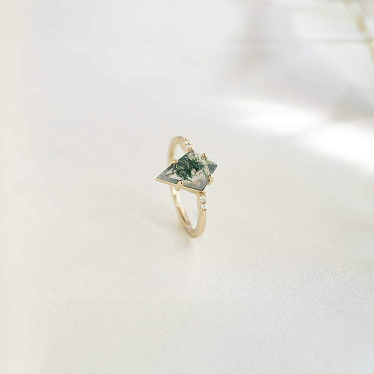 Set prsteňov s achátom a diamantmi Celeste 144844