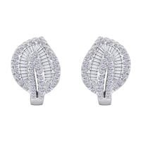 Náušnice v tvare lístkov plných diamantov Gesilly