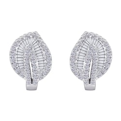 Náušnice v tvare lístkov plných diamantov Gesilly