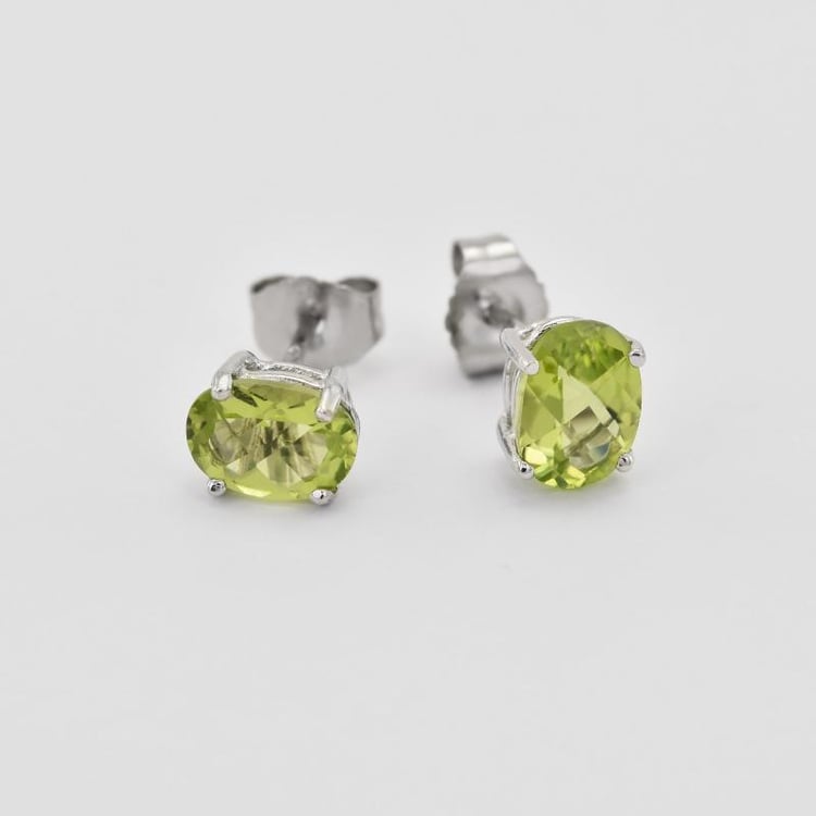 Zlaté náušnice s olivínmi 28116