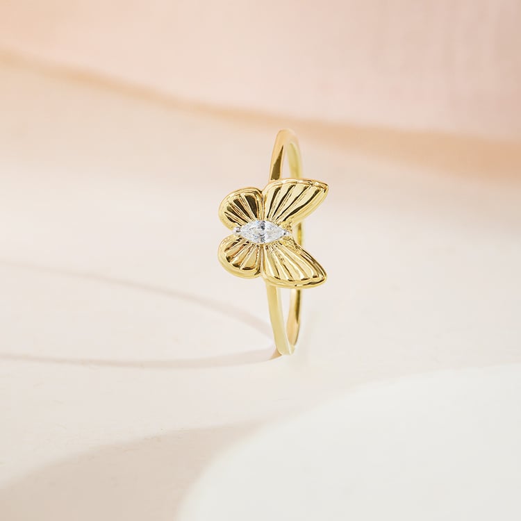 Zlatý prsteň s lab-grown diamantom Rachel 163534