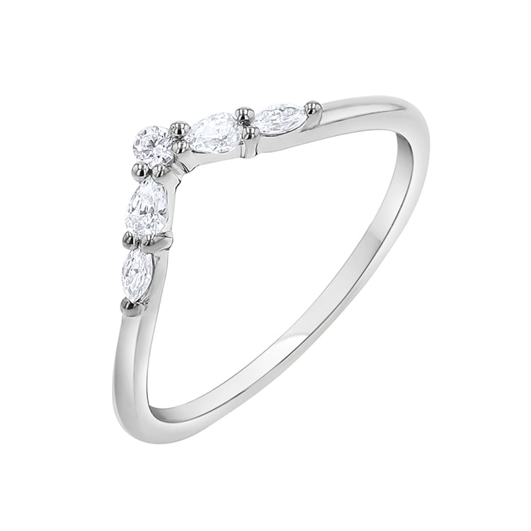 Vykrojený prsteň s round, pear a marquise diamantmi Craig 141983