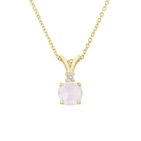 Prívesok zo zlata s ruženínom a diamantom Joonas