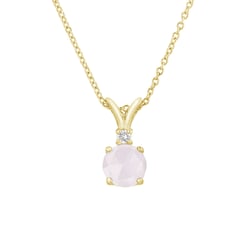 Prívesok zo zlata s ruženínom a diamantom Joonas