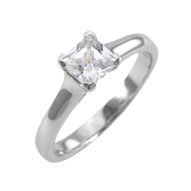 Zlatý zásnubný prsteň s princess diamantom Zumzi