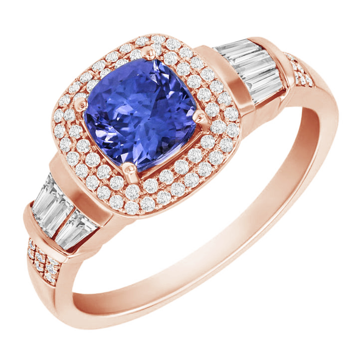 Prsteň s tanzanitom a diamanty 88817