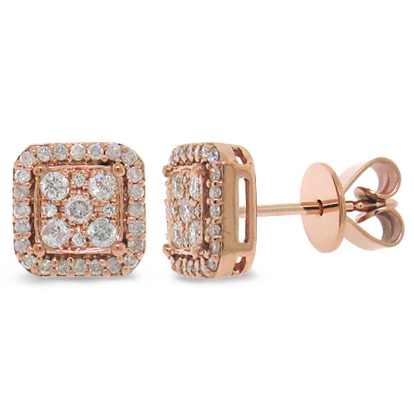 Zlaté náušnice s diamantmi