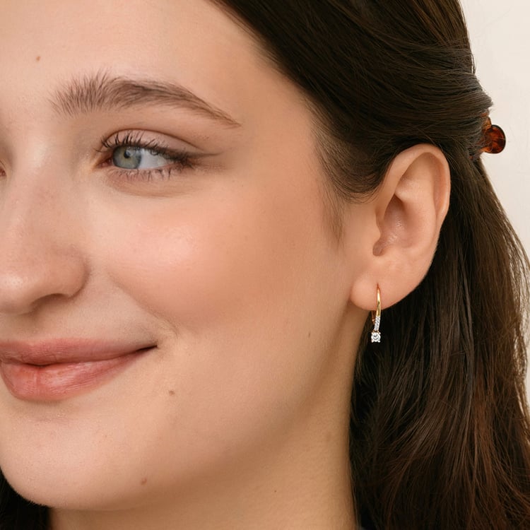 Strieborné visiací náušnice s lab-grown diamantmi 158810