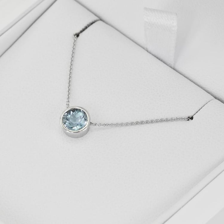 Náhrdelník s akvamarínom zo zlata 40797