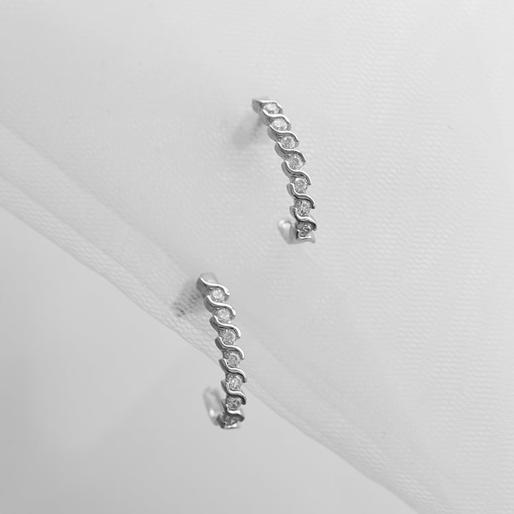 Zlaté kruhové náušnice s diamantmi Haimi 58352