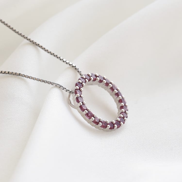 Prívesok s rhodolit granátom 79132