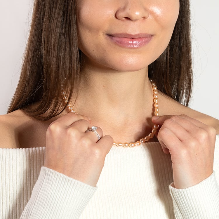 Náhrdelník z broskyňových perál Faust 149985