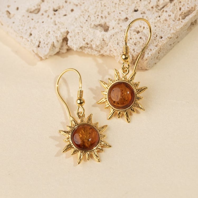 Strieborné jantárové náušnice 164427