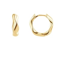 Vlnité kruhové náušnice zo striebra Perica