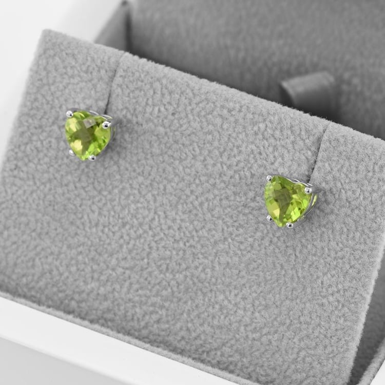 Zlaté náušnice s olivínmi 46820