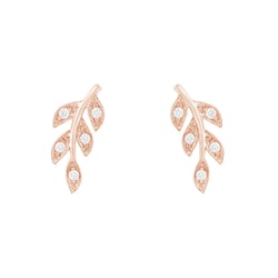 Diamantové náušnice v tvare lístkov Myrta