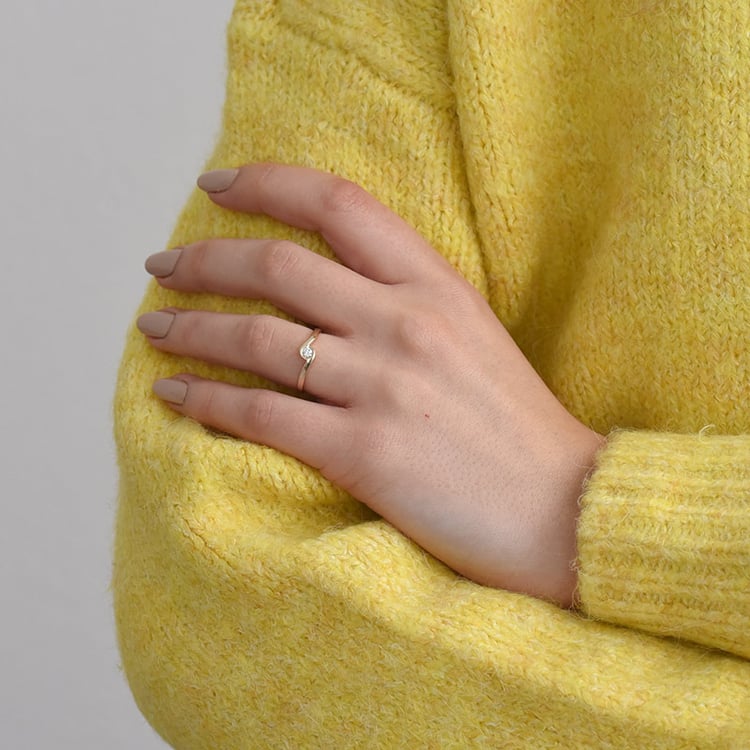 Diamantový zlatý prsteň 74843