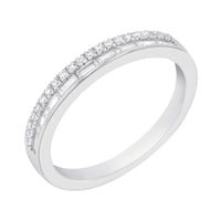 Eternity prsteň s lab-grown round a baguette diamantmi Ivonne
