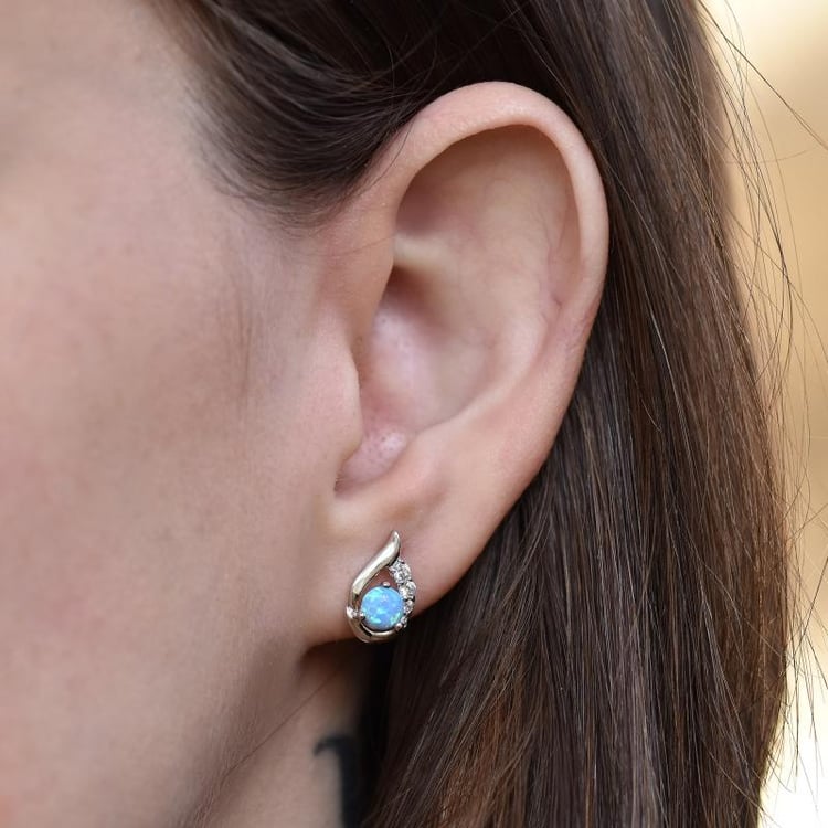 Modré opálové náušnice Naemi 13970