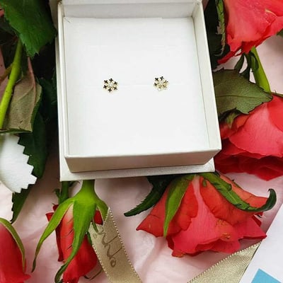 Zlaté náušnice vločky