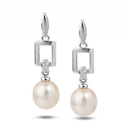 Perlové náušnice s diamantmi Elodia