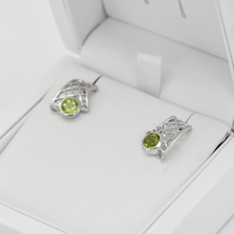 Náušnice s olivínmi 15395