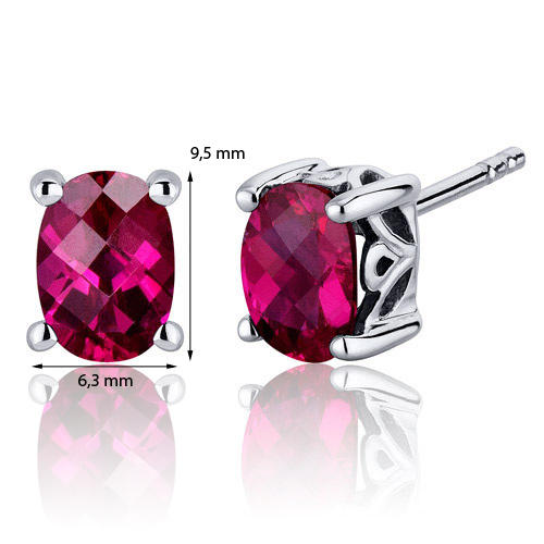 rubínové náušnice 4134