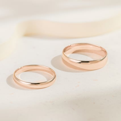 Komfortné svadobné obrúčky z orieškového zlata Ygyn