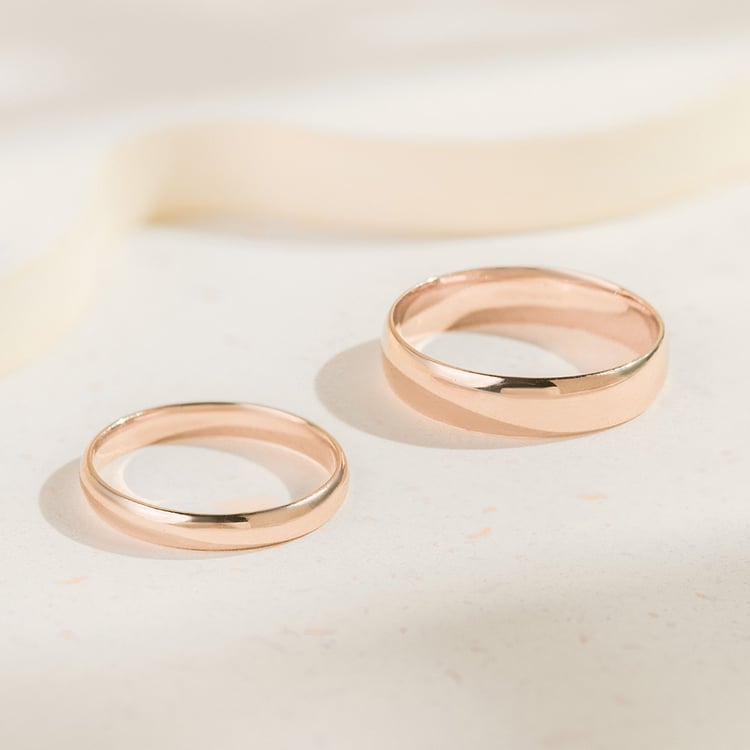 Komfortné svadobné obrúčky z orieškového zlata Ygyn 163722