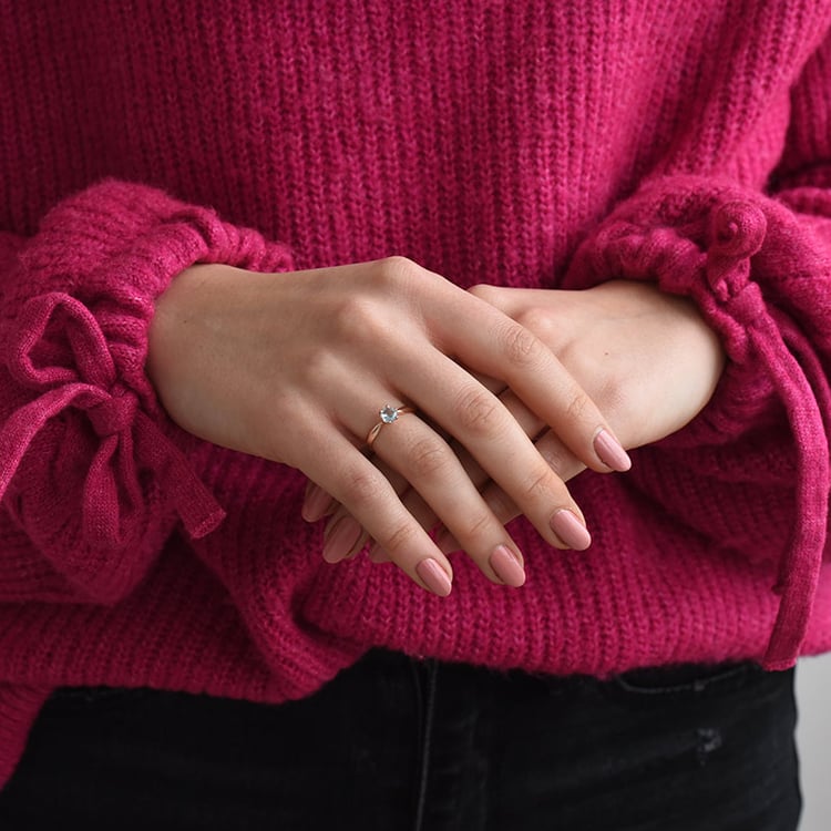 Prsteň s akvamarínom 73800