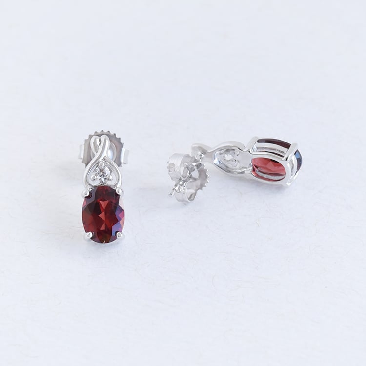 Náušnice s granátmi 96354