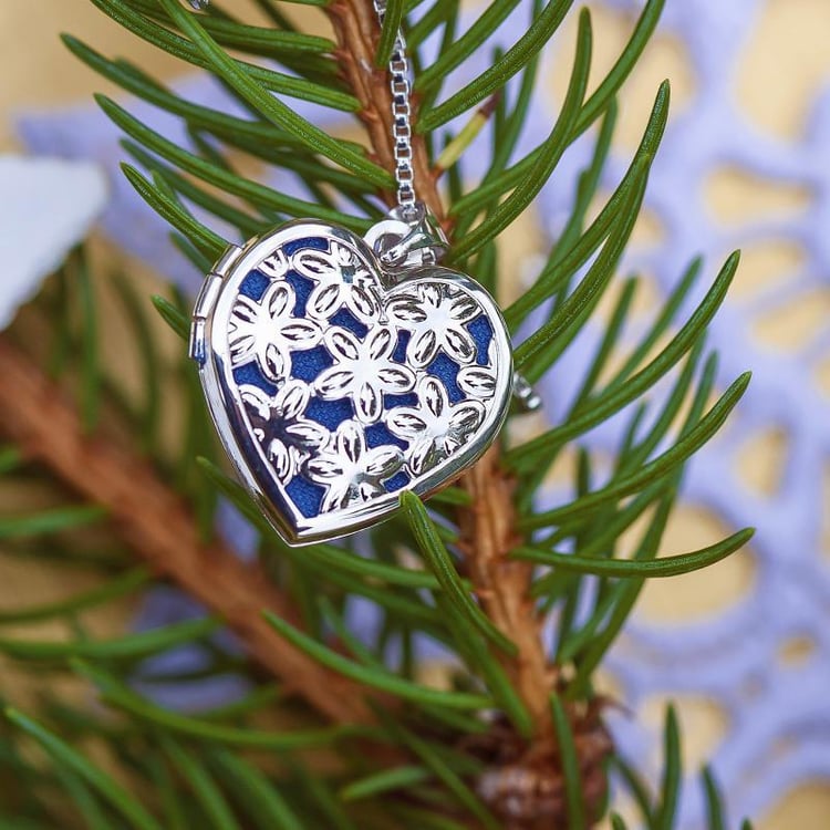 Strieborný srdiečkový medailón 15443