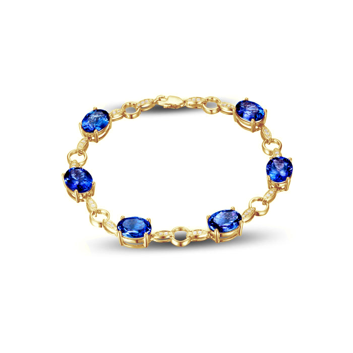 Zlatý náramok s drahokamy 88330