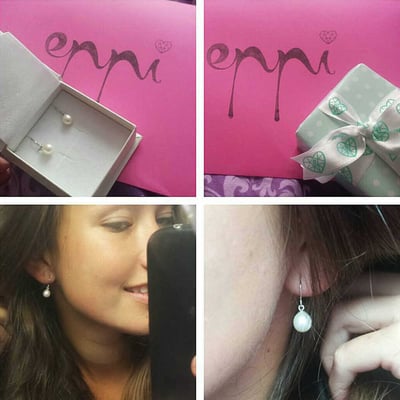 Strieborné náušnice s bielymi perlami