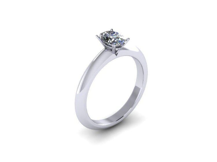 Zásnubný prsteň s oválnym diamantom Gesa 6555