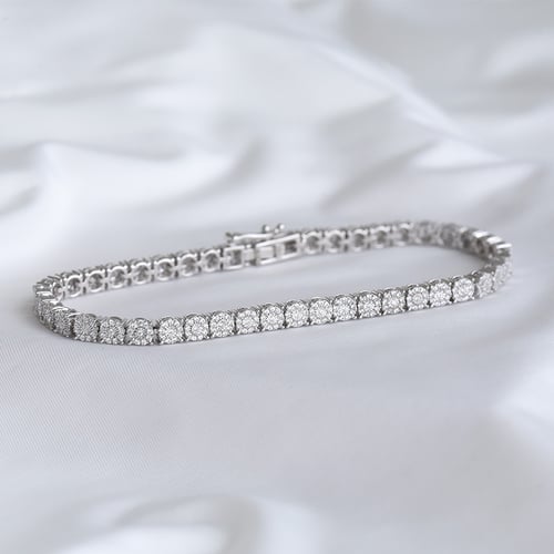 Elegantný náramok s lab-grown diamantmi Ansel