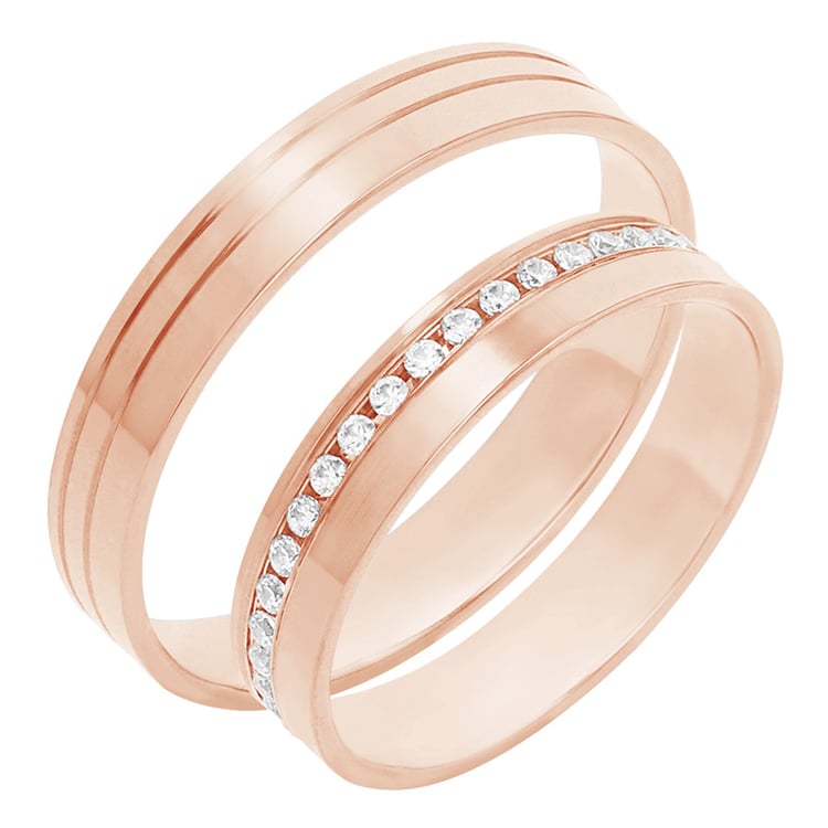 Snubné prstene z ružového zlata 80352