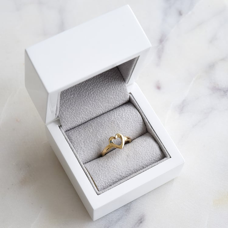 Prsteň v tvare srdca 86112