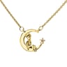 Náhrdelník v tvare mesiaca s výberom drahokamu Malý princ
