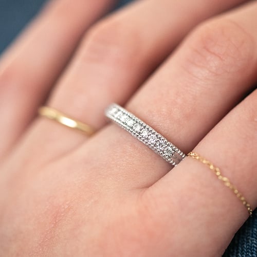 Vintage obrúčka s lab-grown diamantmi Silva