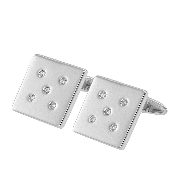 Zlaté manžetové gombíky s diamantmi 60248