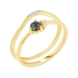 Set prsteňov so salt and pepper diamantom Aghate