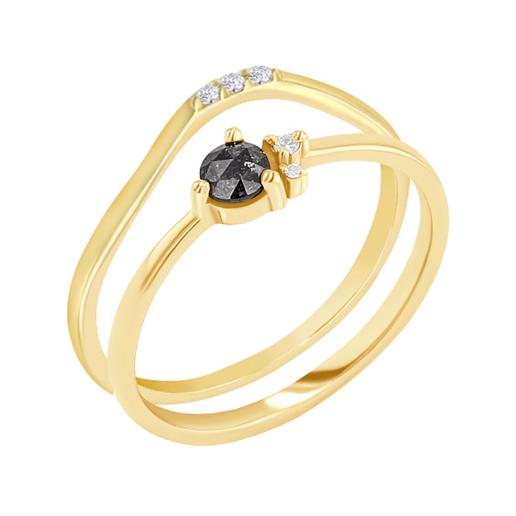 Set prsteňov so salt and pepper diamantom Aghate 132916