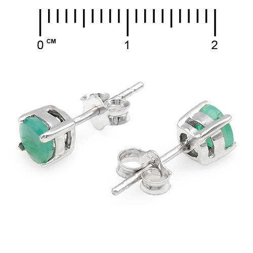 Smaragdove nausnice strieborne 53551