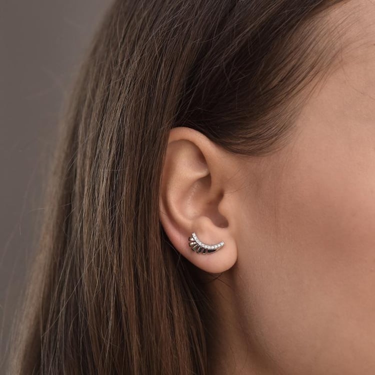 Strieborné náušnice v tvare krídel 35352