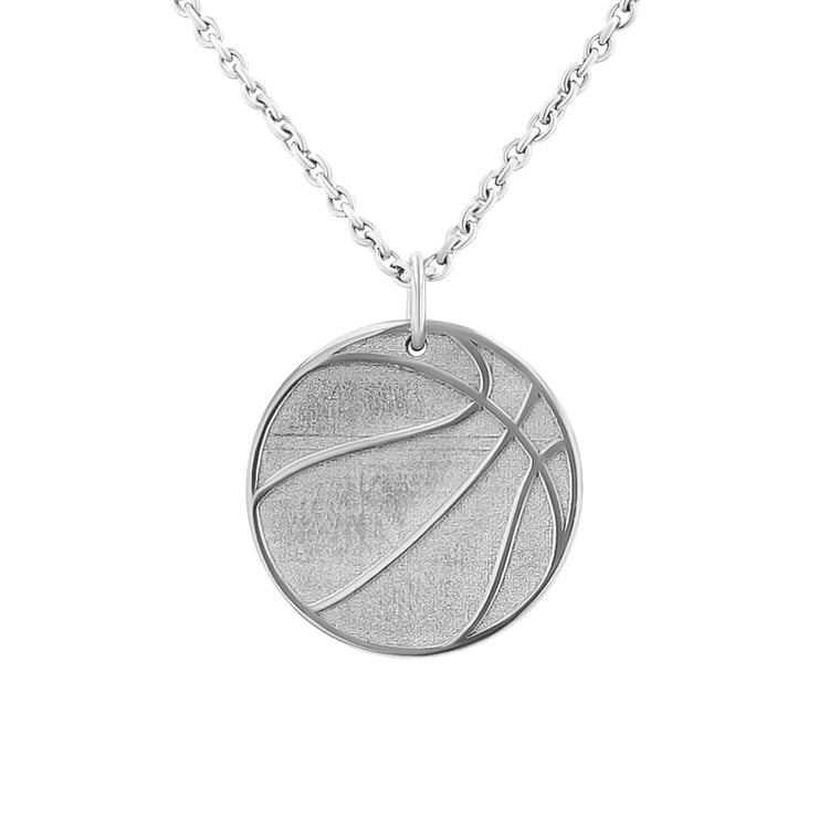Strieborný prívesok lopta s gravírom vašej voľby Basketball 124140