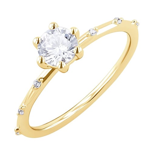 Nežný zásnubný prsteň s diamantmi Maisha