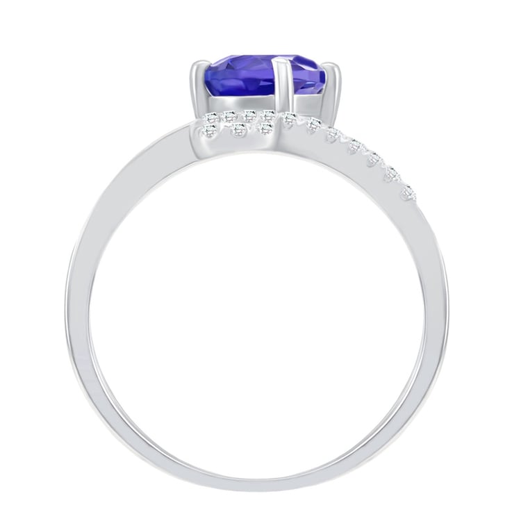 Zlatý prsteň s tanzanitovou slzou 39362